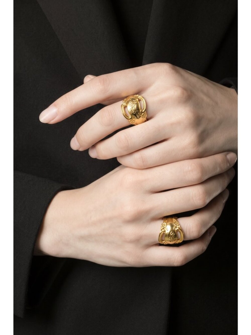 King Arthur’s Gold Electroplated Artisan Spoon Ring - Picture 9 of 12